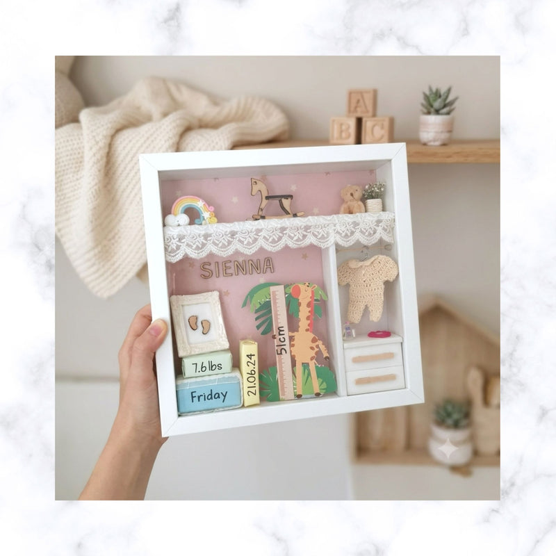 Personalized Baby Gift | Baby Shower Gift | Christening Gift | Nursery Decor | Birth Details Frame