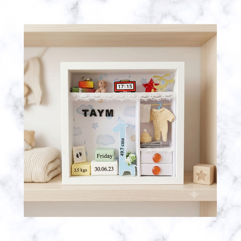 Personalized Baby Gift | Baby Shower Gift | Christening Gift | Nursery Decor | Birth Details Frame
