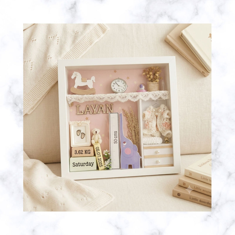 Personalized Baby Gift | Baby Shower Gift | Christening Gift | Nursery Decor | Birth Details Frame