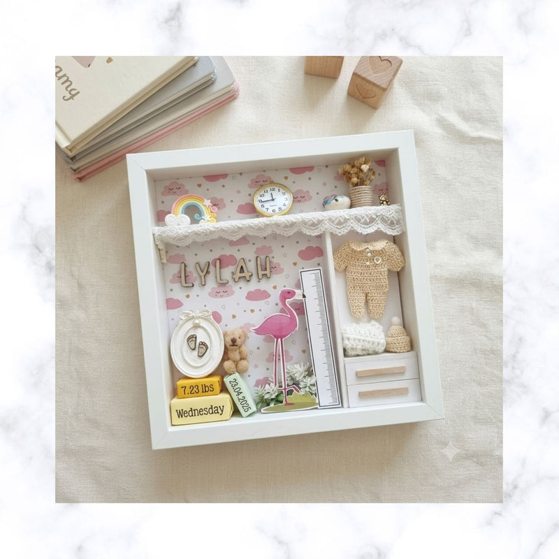 Personalized Baby Gift | Baby Shower Gift | Christening Gift | Nursery Decor | Birth Details Frame