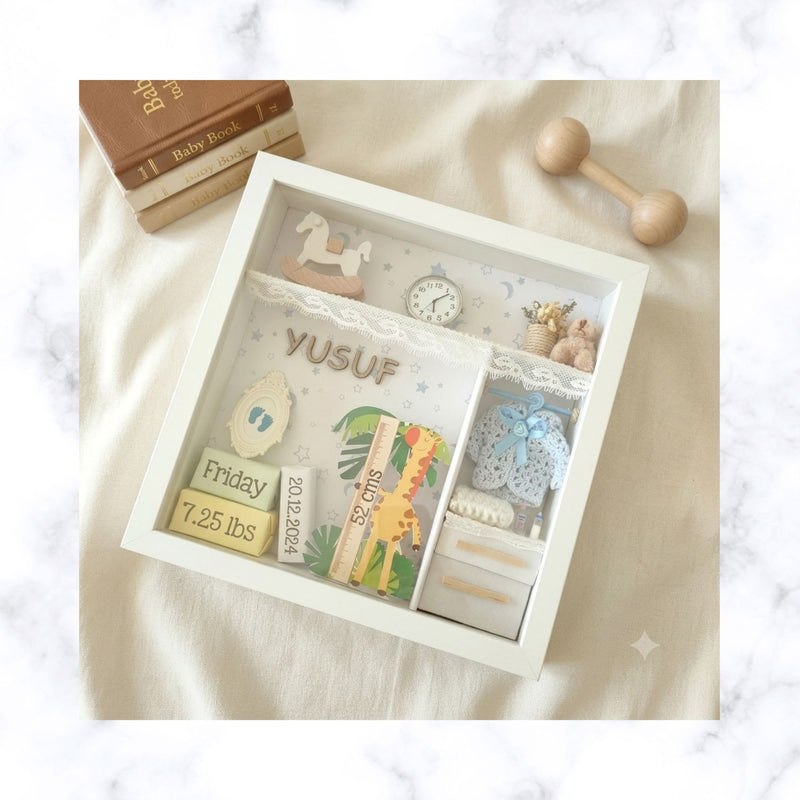 Personalized Baby Gift | Baby Shower Gift | Christening Gift | Nursery Decor | Birth Details Frame