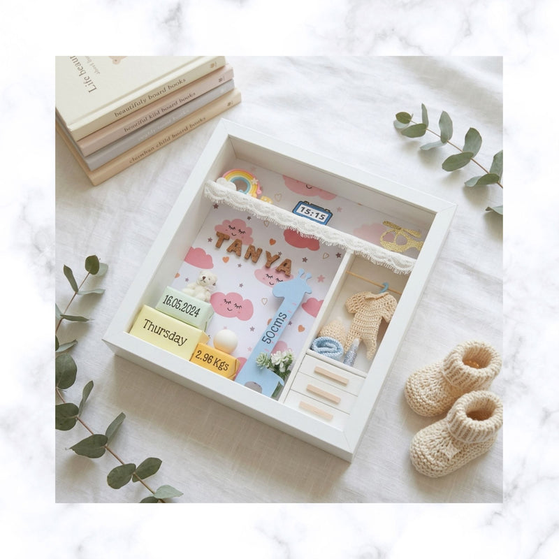 Personalized Baby Gift | Baby Shower Gift | Christening Gift | Nursery Decor | Birth Details Frame