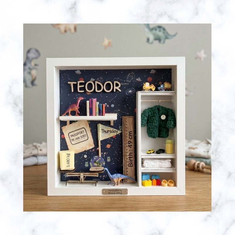 Personalized Baby Gift | Baby Shower Gift | Christening Gift | Nursery Decor | Birth Details Frame