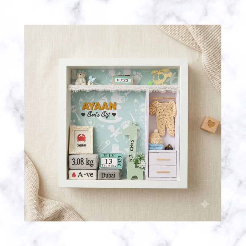 Personalized Baby Gift | Baby Shower Gift | Christening Gift | Nursery Decor | Birth Details Frame