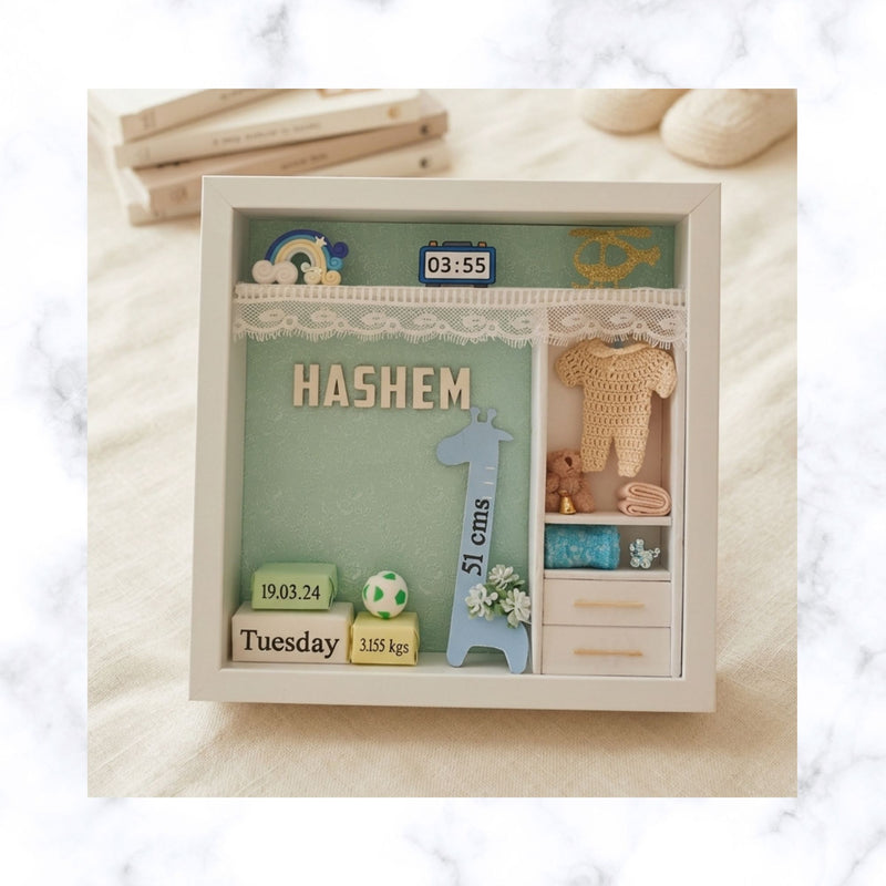 Personalized Baby Gift | Baby Shower Gift | Christening Gift | Nursery Decor | Birth Details Frame