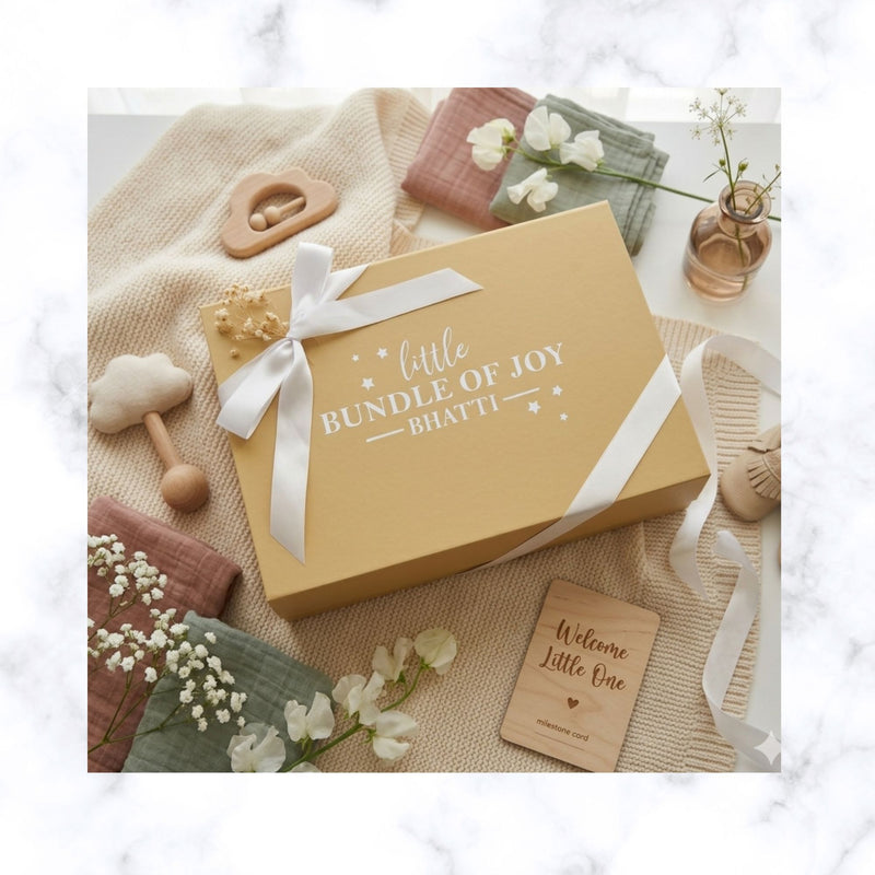 New Born Baby Gift | Baby Shower Gift | Gift For New Parents | Personalised Organic Swaddle