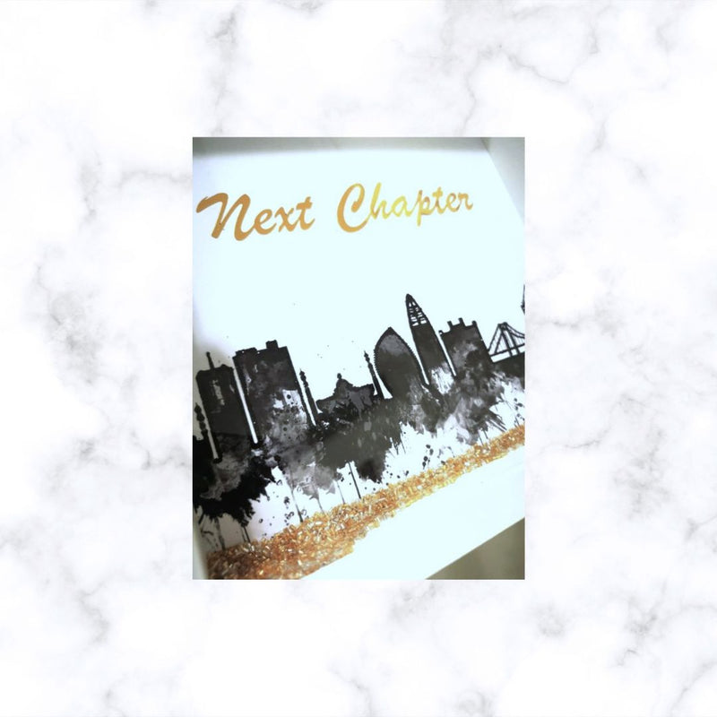 Personalised Shadow Box with your choice of city skyline, and message