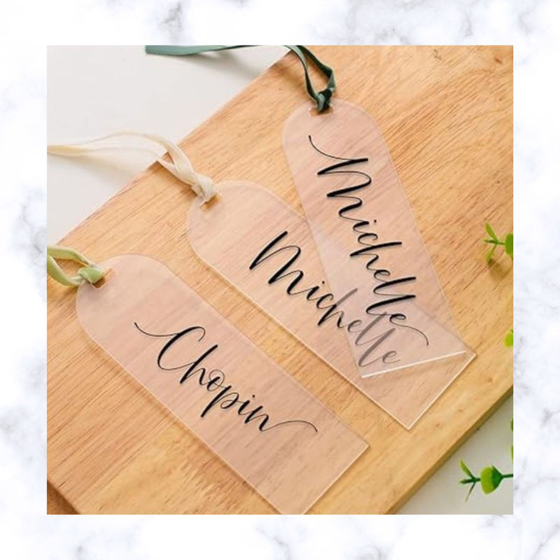 Personalized Clear Acrylic Bookmark | Planner Bookmark | Journal Bookmark | Teachers Gift | Christmas Gift