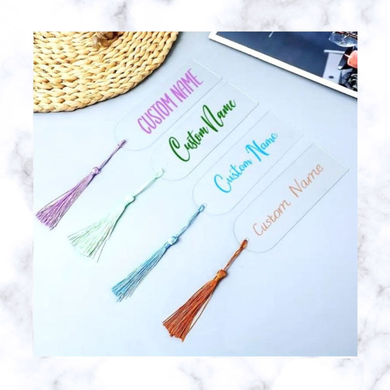 Personalized Clear Acrylic Bookmark | Planner Bookmark | Journal Bookmark | Teachers Gift | Christmas Gift