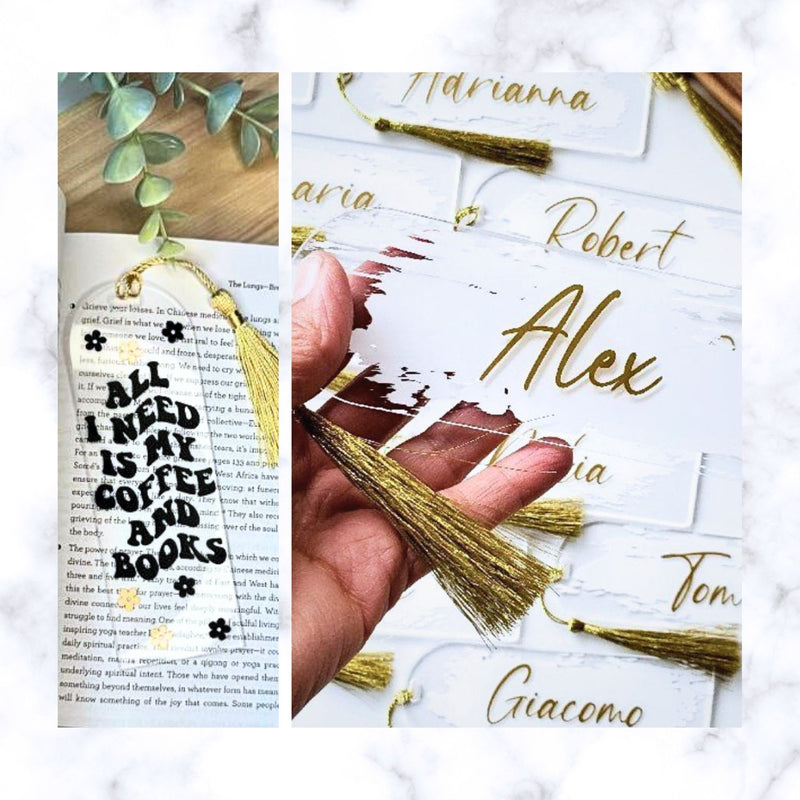 Personalized Clear Acrylic Bookmark | Planner Bookmark | Journal Bookmark | Teachers Gift | Christmas Gift