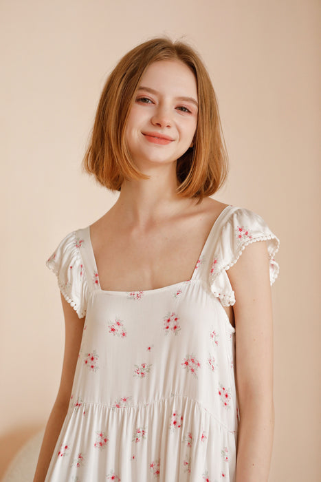 Simple floral print dress