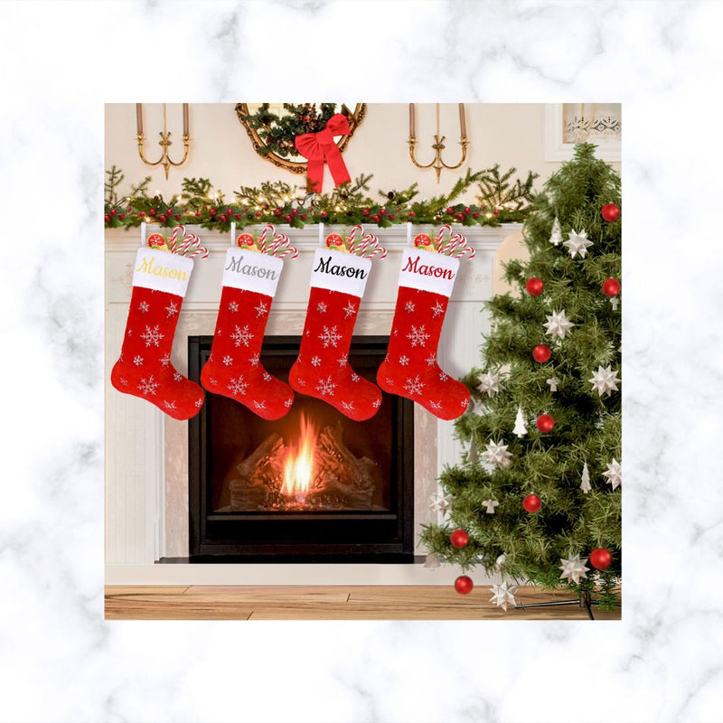 Personalized Christmas Stocking | Family Faux Fur Christmas Stocking