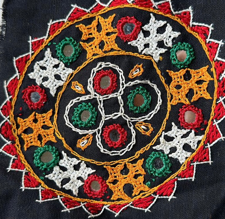 Kutchi embroidery appliqué work top