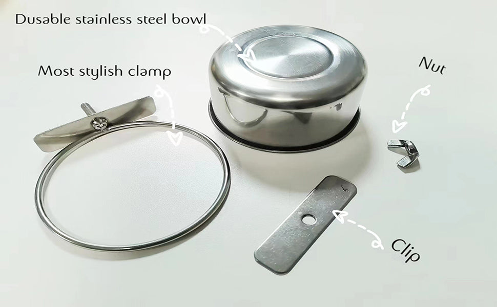 S/steel Bowl with Screw and holder