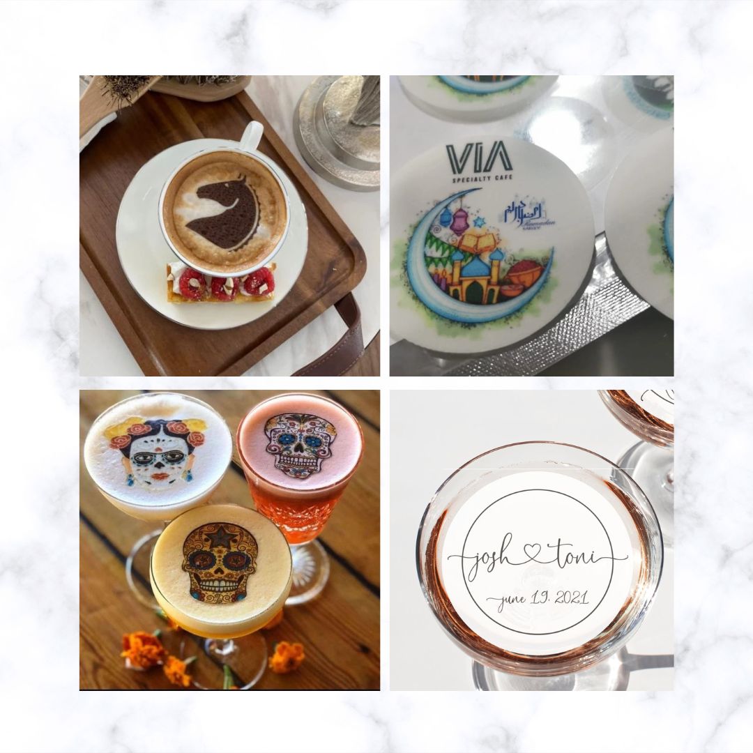 Customised Edible Wafer Paper | Coffee Drinks Toppers — ItsHerWay.com