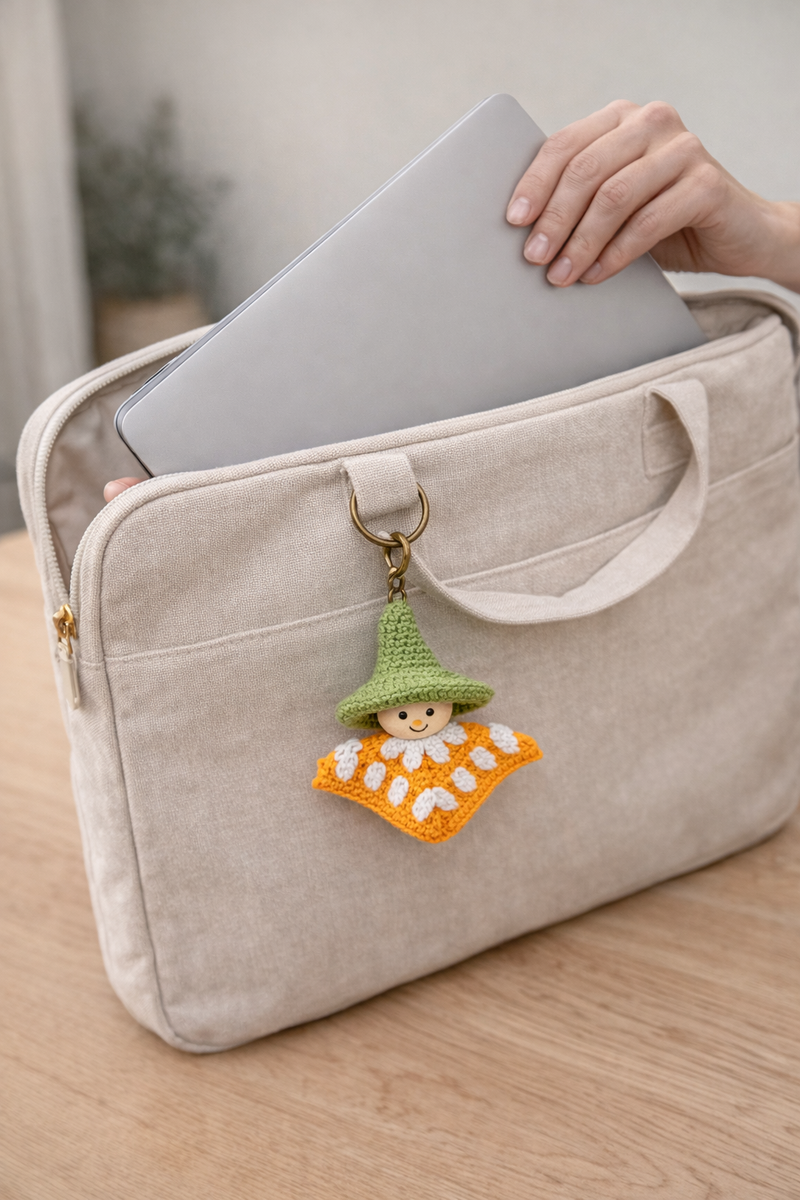 Vibrant Handcrafted Mexican Figure Bag Charm & Keyring