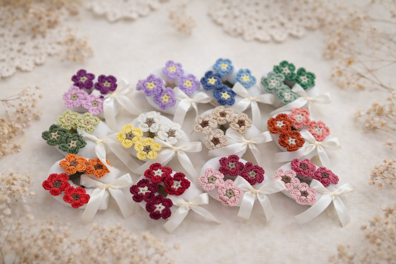 Mini Hair Tie & Fantasy Ring Set (13 Color Variants)