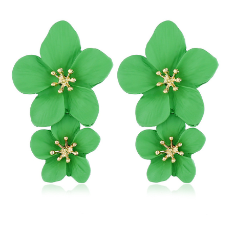 Double layer Flower Earrings