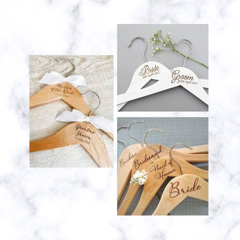Personalized Engraved Hangers for Weddings | Bridal Showers | Bridesmaids | New Born | Graduation