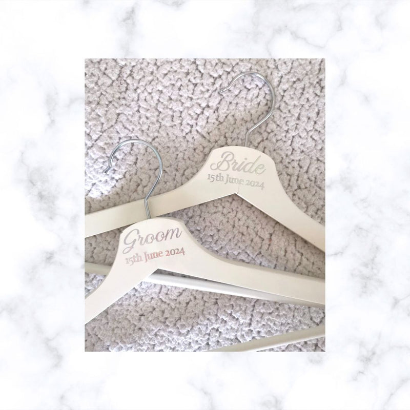 Personalized Vinyl Hangers for Weddings/ Bridal Showers/Bridesmaids/ New Born/ Graduation