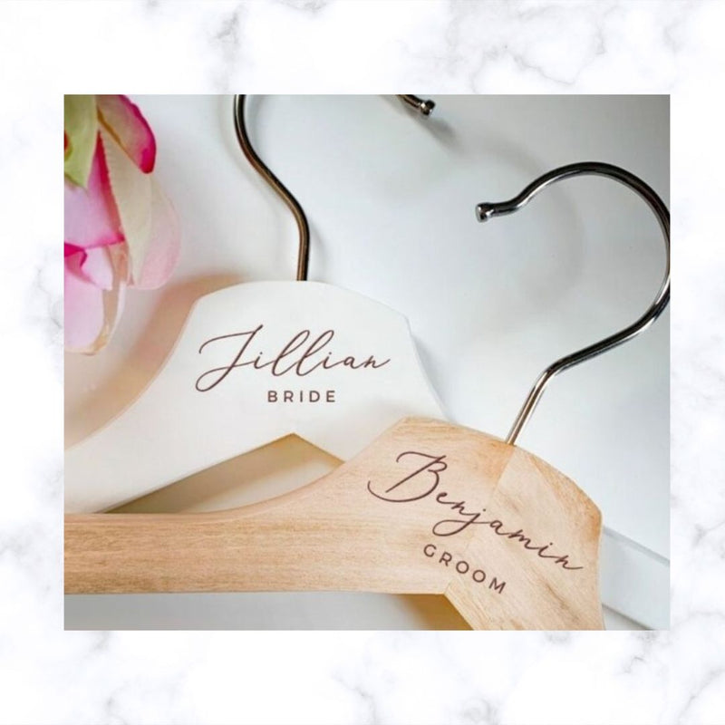 Personalized Engraved Hangers for Weddings | Bridal Showers | Bridesmaids | New Born | Graduation
