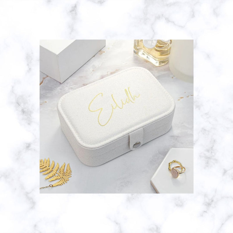 Personalised Jewellery Box | Customized Jewelry Box – Gift for Her | Bridesmaid Proposal/ Bridesmaid Gift/ Teenagers Gift/ Sweet 16 Gift/ Gift For Girls/ Teachers Appreciation | Mothers Day Gift