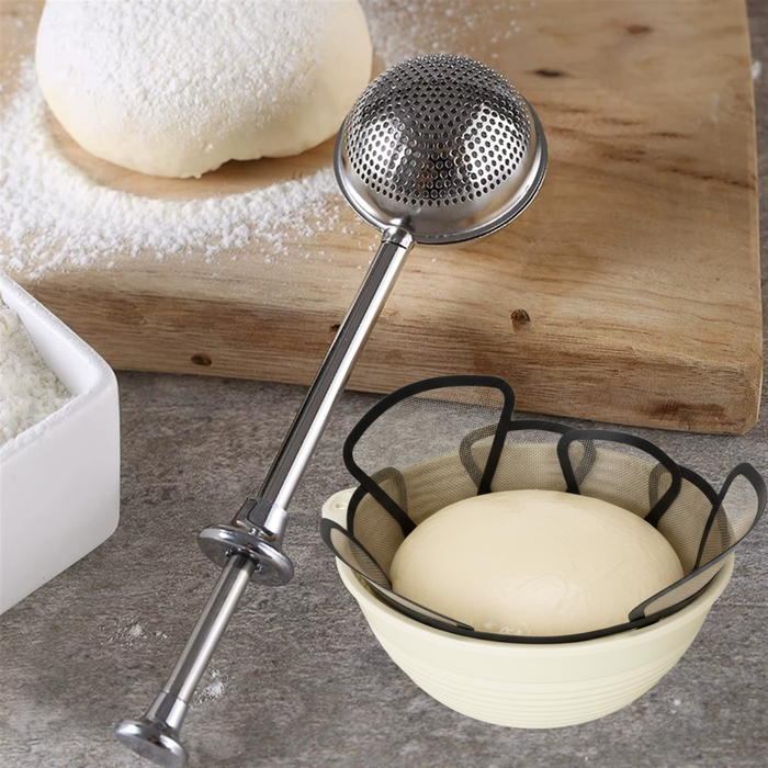 JIG BLOOM Floral Baking Set – 2 Piece (Round Sling + Flour Duster) 
