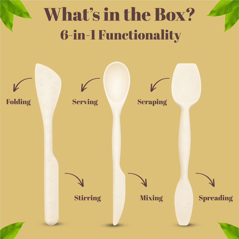 JIG TRIO 3 Piece Double Headed Silicone Spatula Set – Yellow – Heat Resistant Kitchen Tools for Baking, Mixing & Cooking – BPA Free, Dishwasher Safe, Gift Ready