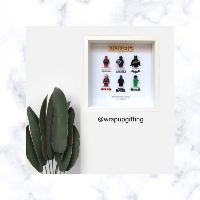Lego Inspired Superhero frame | Father's day Gift | Gift for Him | Gift for Groom | Gift for Grandpa | Gift for Grand Father | Gift for Team Leader | Gift for Teacher | Graduation Gift | Promotion Gift