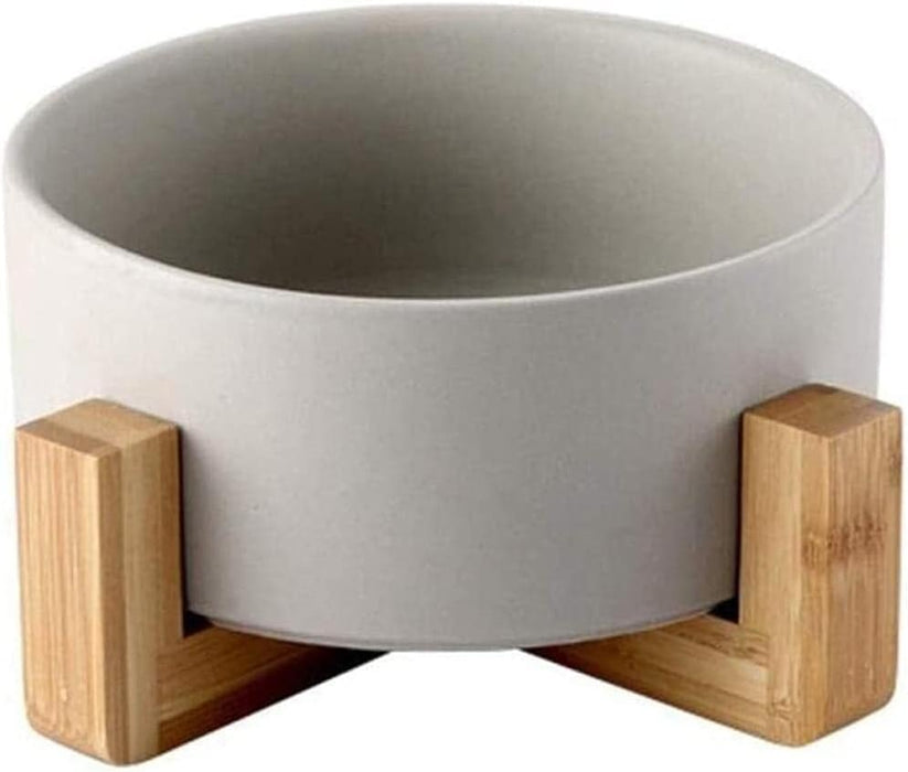 Serenity Bowls: Ceramic Bowl with Bamboo Stand