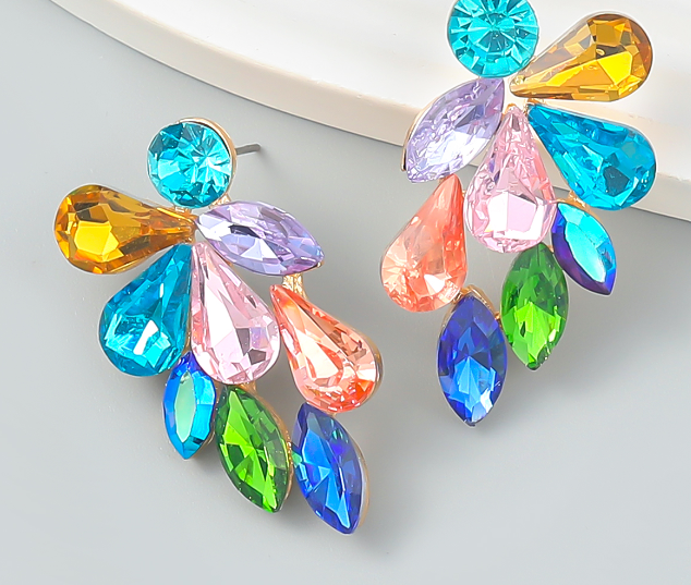 Vibrant Rhinestone earrings