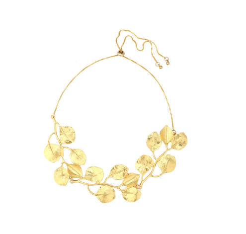 Vintage Golden Leaf Necklace