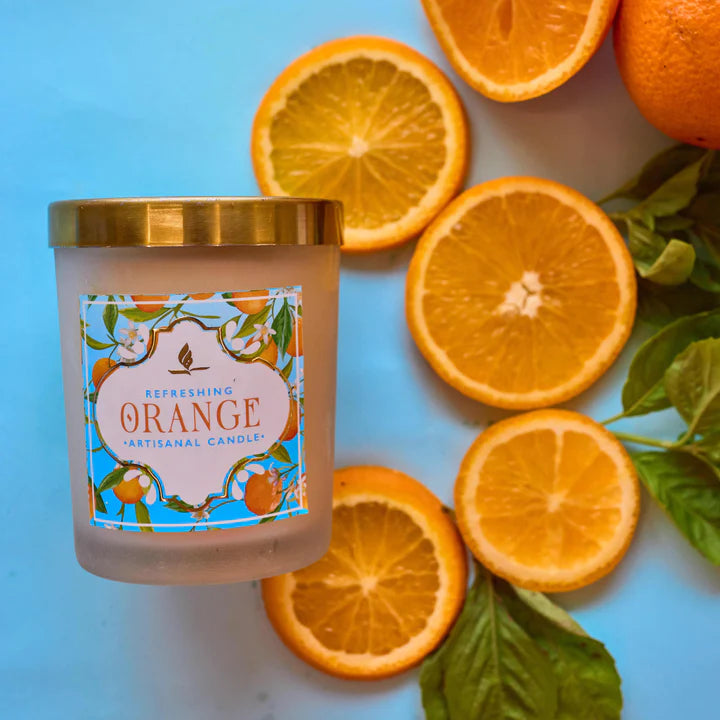 Refreshing Orange Artisanal Candle
