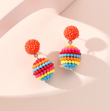 Multicolor Beads Earrings