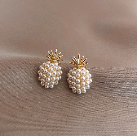Wild Pearl Pineapple Earrings