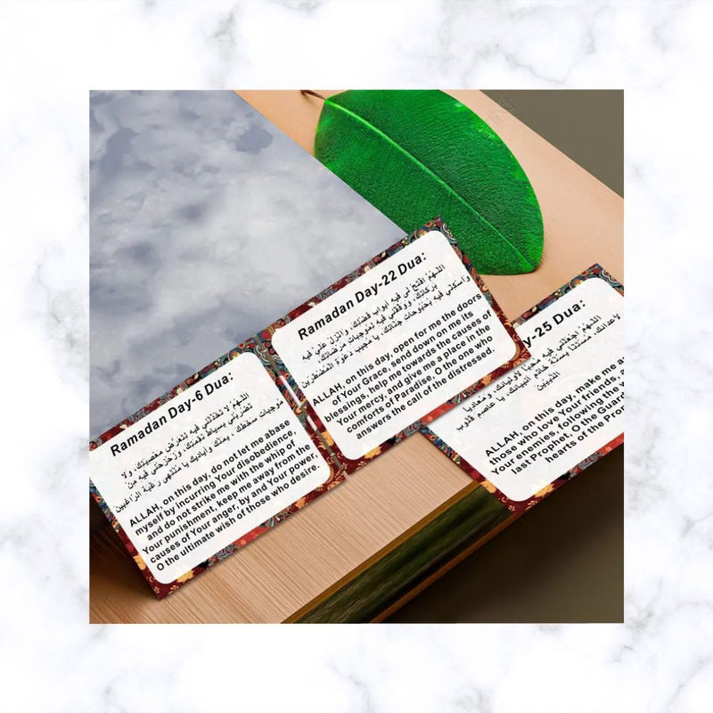 30 Ramadan Dua Cards – Daily Dua Flashcards for 30 Days of Ramadan | Ramadhan | Islamic Gift