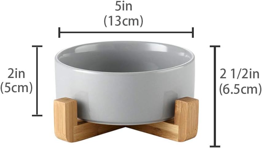 Serenity Bowls: Ceramic Bowl with Bamboo Stand