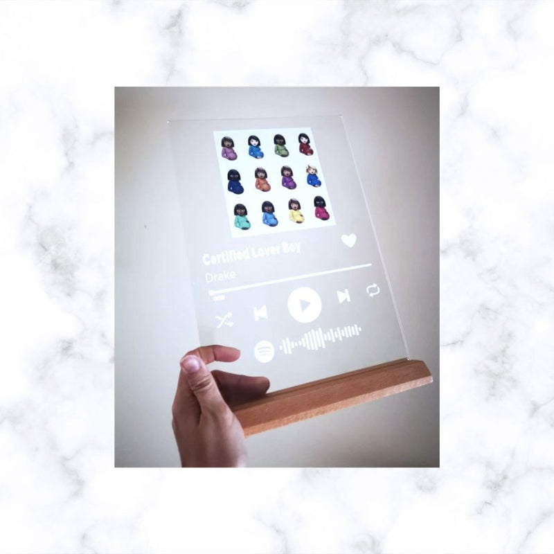 Customized Spotify Frame | Spotify Acrylic Plaque | Hanging Wall Display Frame
