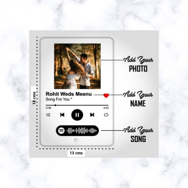 Customized Spotify Frame | Spotify Acrylic Plaque | Hanging Wall Display Frame
