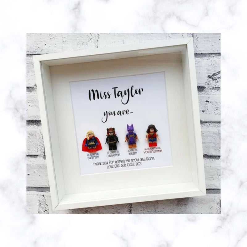The "Real-Life Heroine" Shadow Box | Custom Superhero Gift for Her