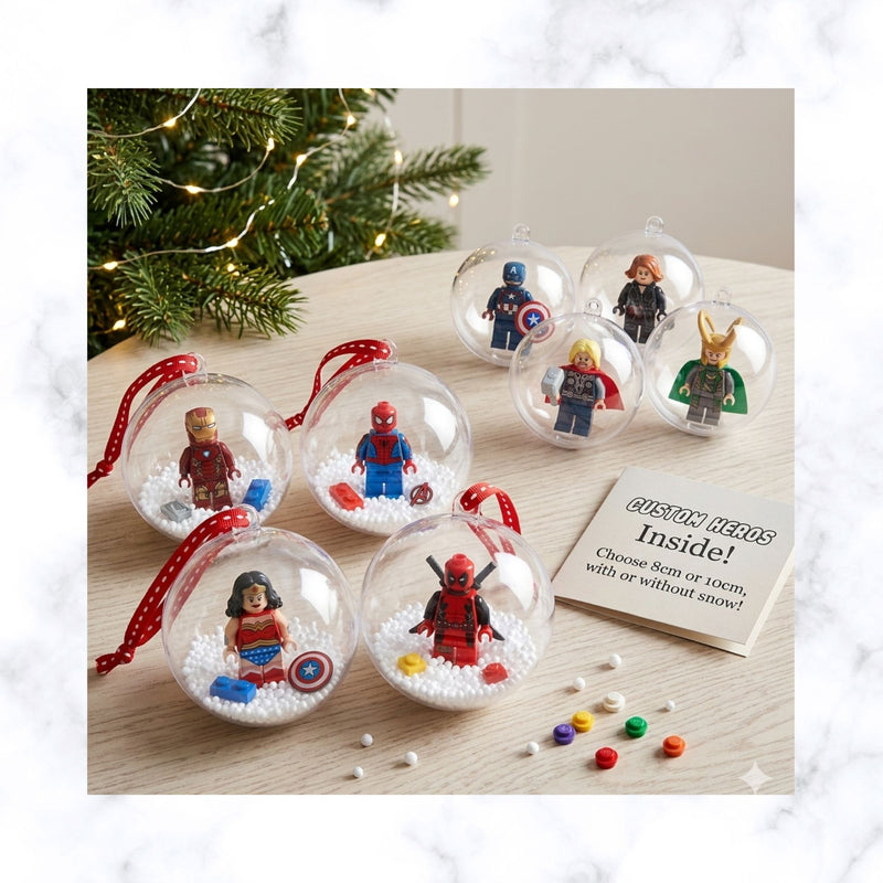 Custom Superhero Christmas Baubles