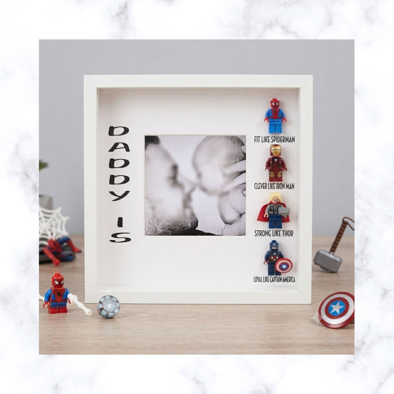 Lego Inspired Superhero frame | Father's day Gift | Gift for Him | Gift for Groom | Gift for Grandpa | Gift for Grand Father | Gift for Team Leader | Gift for Teacher | Graduation Gift | Promotion Gift
