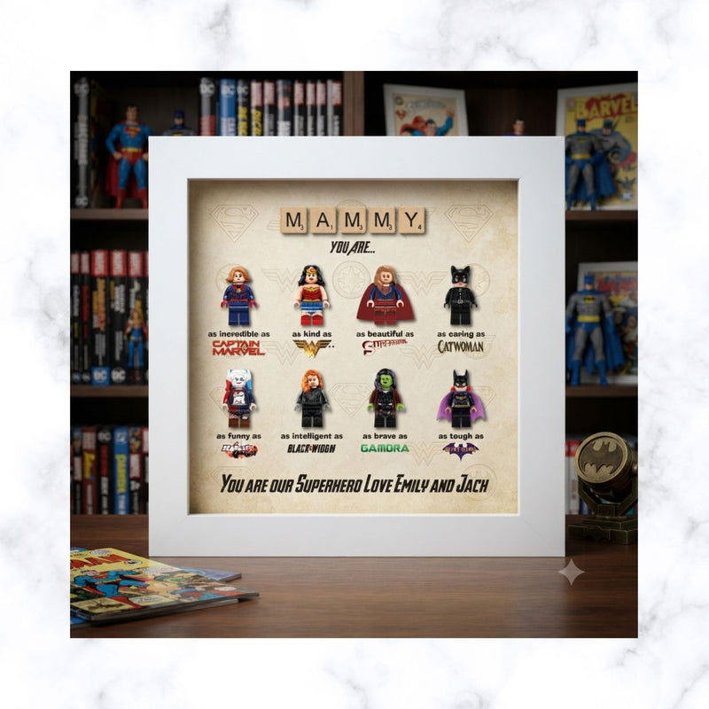 The "Real-Life Heroine" Shadow Box | Custom Superhero Gift for Her