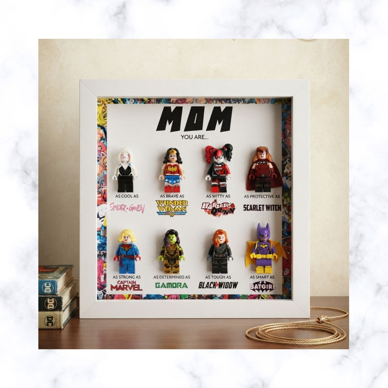 The "Real-Life Heroine" Shadow Box | Custom Superhero Gift for Her