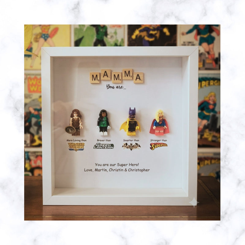 The "Real-Life Heroine" Shadow Box | Custom Superhero Gift for Her