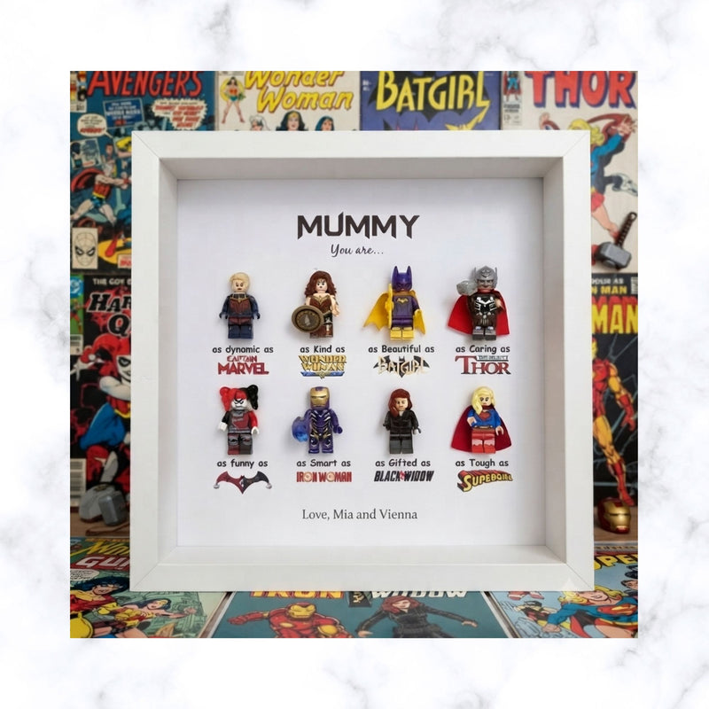The "Real-Life Heroine" Shadow Box | Custom Superhero Gift for Her