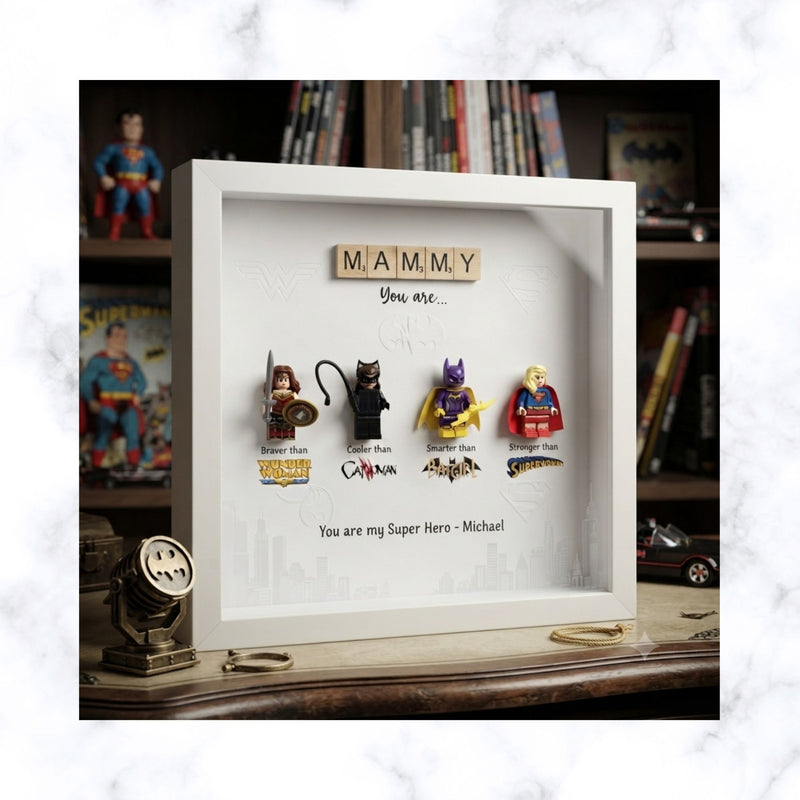 The "Real-Life Heroine" Shadow Box | Custom Superhero Gift for Her