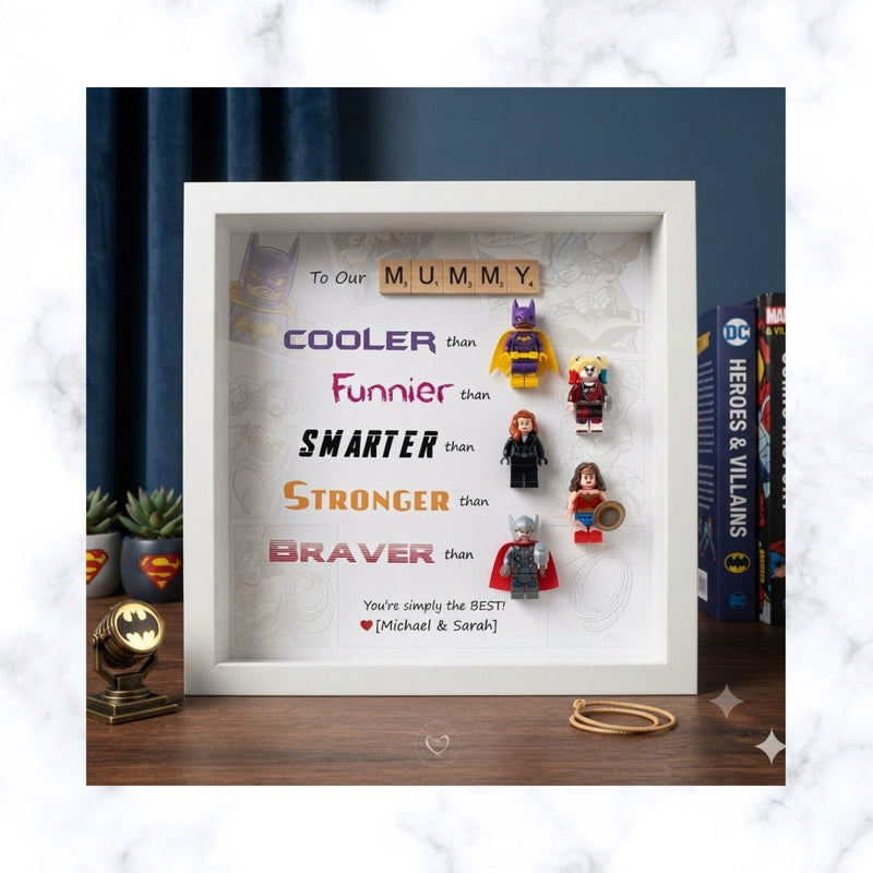 The "Real-Life Heroine" Shadow Box | Custom Superhero Gift for Her