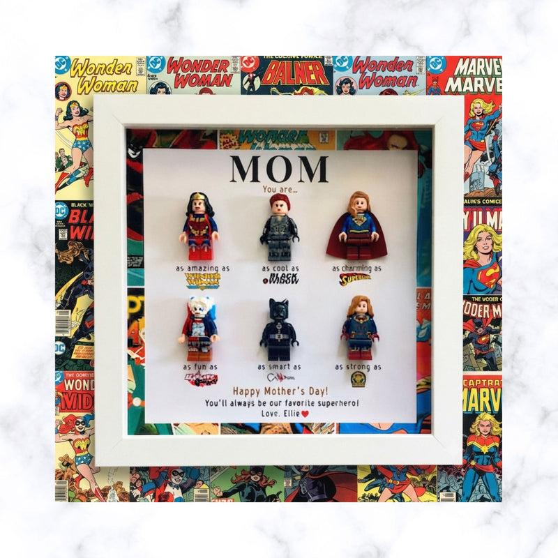 The "Real-Life Heroine" Shadow Box | Custom Superhero Gift for Her