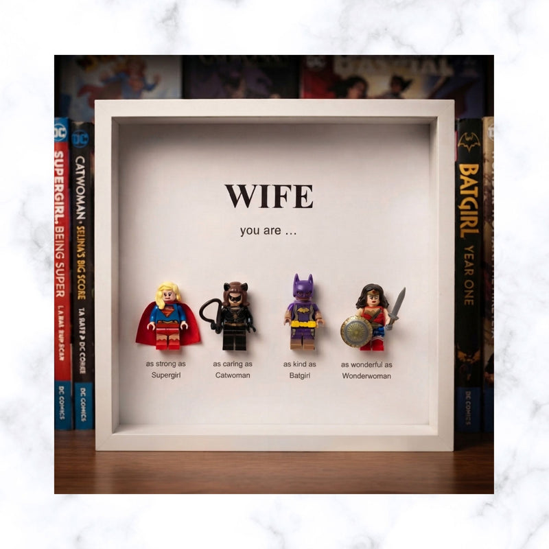 The "Real-Life Heroine" Shadow Box | Custom Superhero Gift for Her